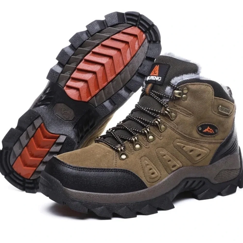 Men Hiking Shoes Winter Snow Shoes Trekking Boots Cotton Thermal Boots
